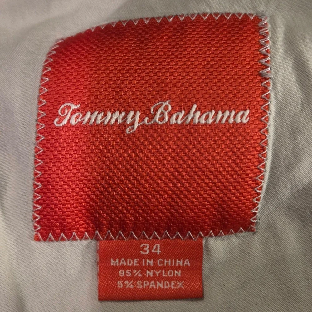 Tommy Bahama Men's Shorts Size 34 Adjustable Waist‎ Nylon Blend Black Gray Plaid